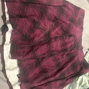 Torrid Red and Black Midi Skater Skirt